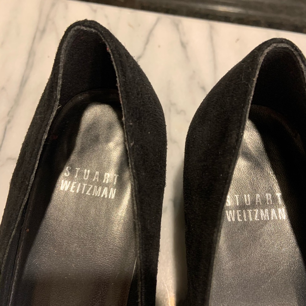 Stuart Weitzman Suede Block Heel Pumps - image 6